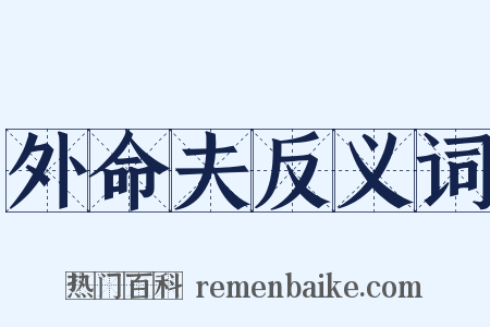 外命夫反义词是什么意思的图片